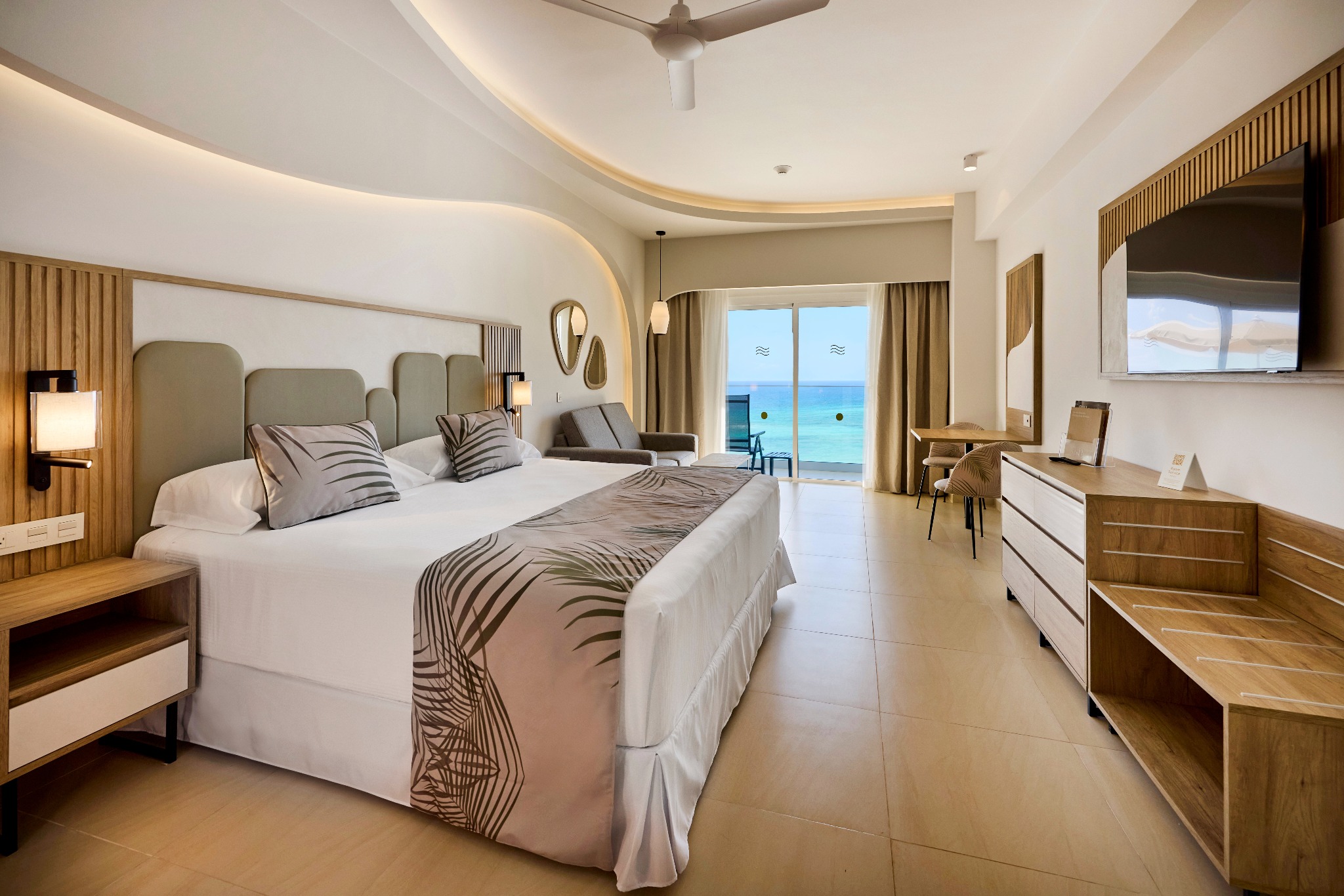 Connecting ocean-view junior suite at RIU Palace Aquarelle