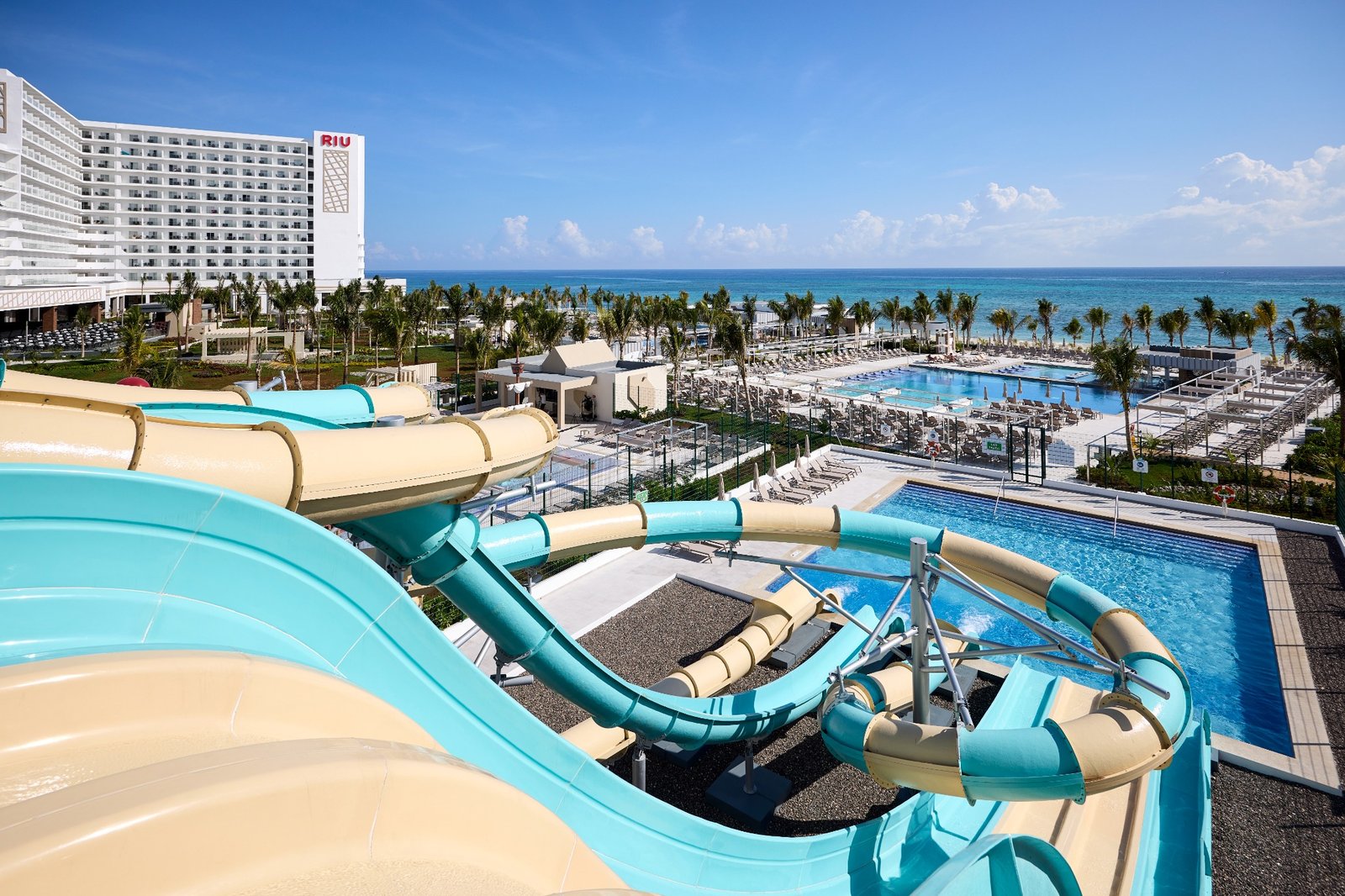Splash Water World slides at RIU Palace Aquarelle
