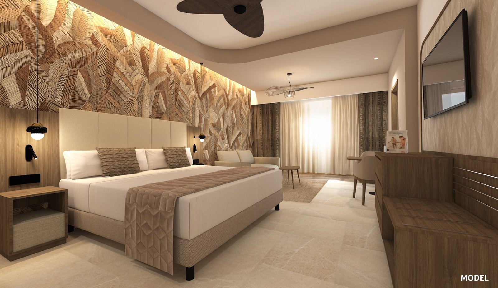 Official model image of a renovated Elite Club room at RIU Palace Jamaica